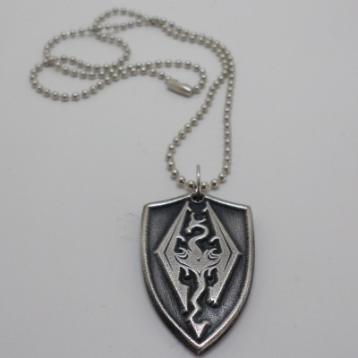 Skyrim Metal Pendant Necklace Gamer Style The Elder Scroll