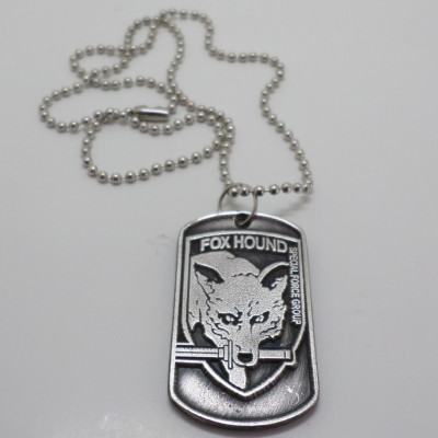 Metal Gear Solid Fox Hound Metal Pendant Necklace Gamer